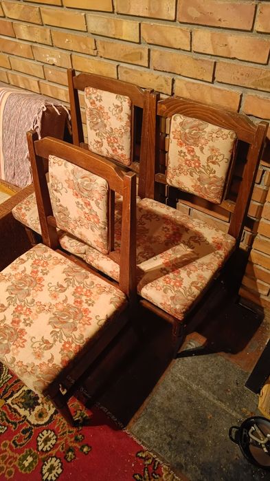 Krzesła drewniane vintage 3szt.