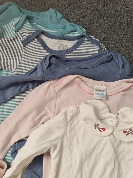 Zestaw cieplejszych ubranek na jesień zimę dla dziewczynki rozmiar 68