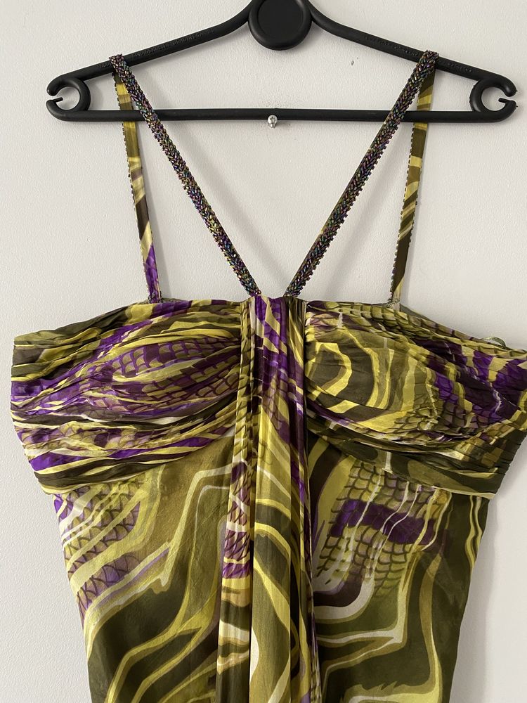 Suknia maxi jedwab silk Frank Usher rozm. 40/L