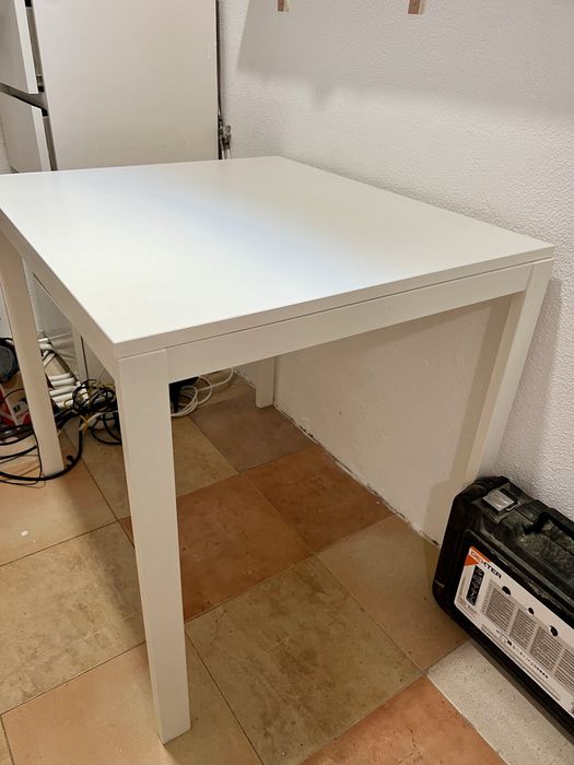 Mesa branca extensivel 120(80)x70 cm