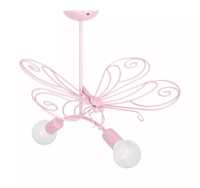 Lampa motyl pink różowa 2 żarówki