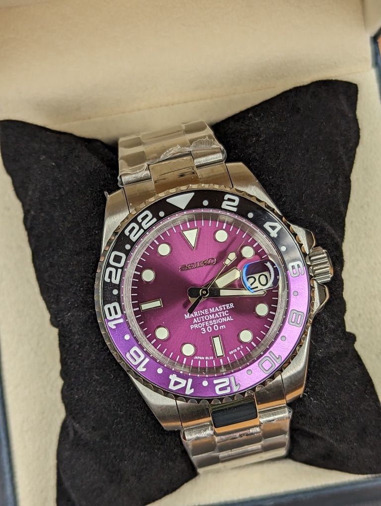 Seiko unicorn vel bakłażan mod piękny fiolet