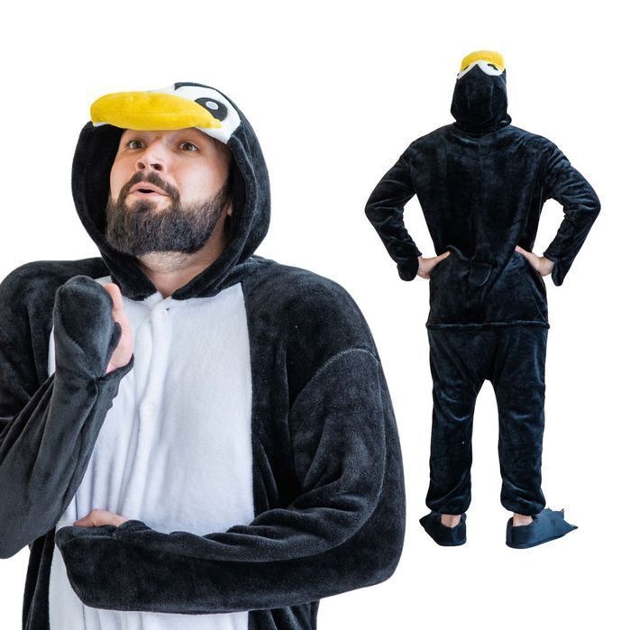 Piżama Onesie Kigurumi Kostium Przebranie Pingwin Xl: 175 - 185cm