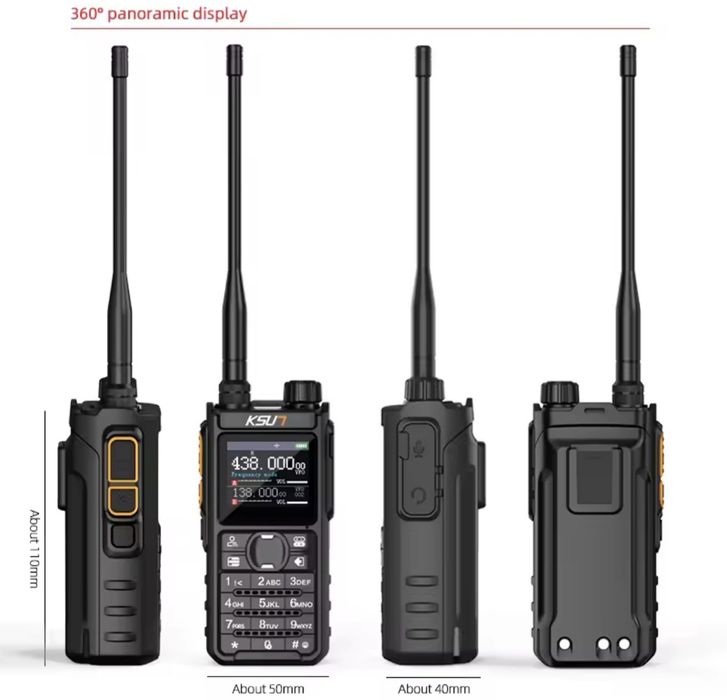 KSUN UV-108D Рація.Нова Full Band VHF UHF Avia AM, SatCom 4000mAh