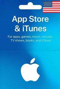 Apple USA Подарочная карта iTunes Пополнение США App Store Gift Card