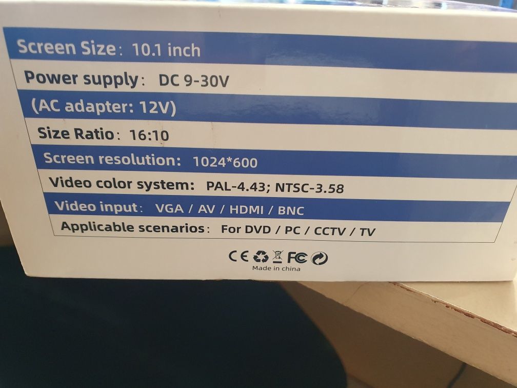 Monitor 10 lcd dc:9-30v-CAMECHO