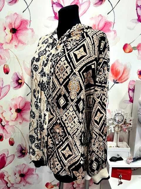 made in italy bluzka narzutka modny wzór boho ornament viscoza nowa