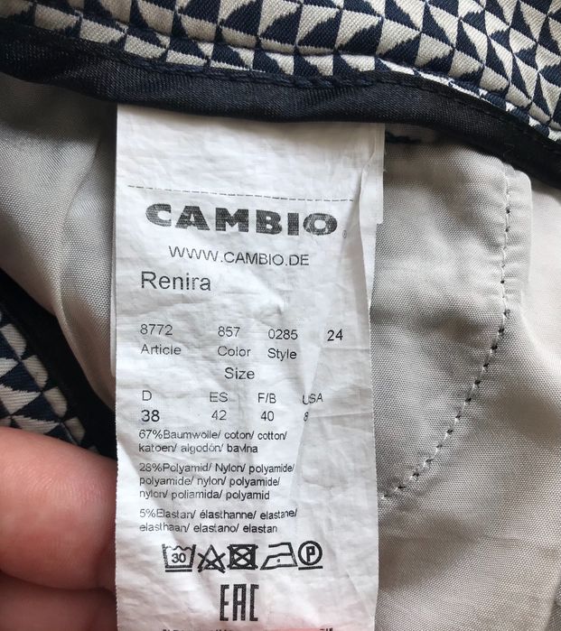 Cambio spodnie damskie cygaretki M