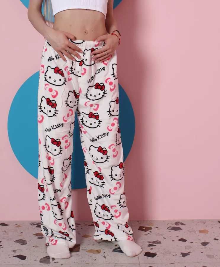 Стильные плюшевые Штаны Hello Kitty y2k пижамные [ВСЕ РАЗМЕРЫ И ЦВЕТА]