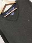 Tommy Hilfiger sweter w serek męski logowany bawełna XXL