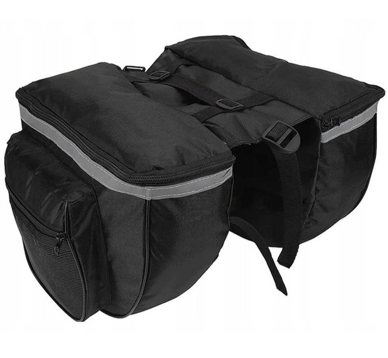 Torba rowerowa na bagażnik. Cztery komory na zamek
