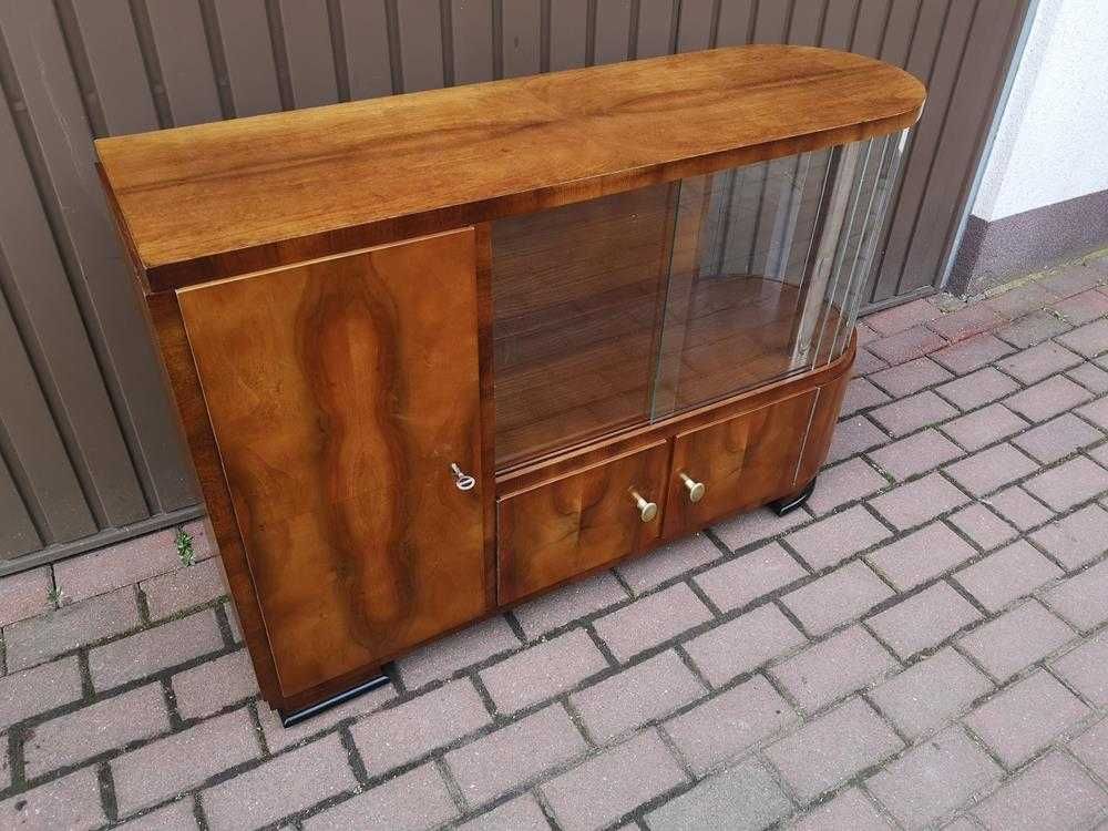 Barek Konsola Art Deco Orzech-Unikat Stary Antyk Po Renowacji.