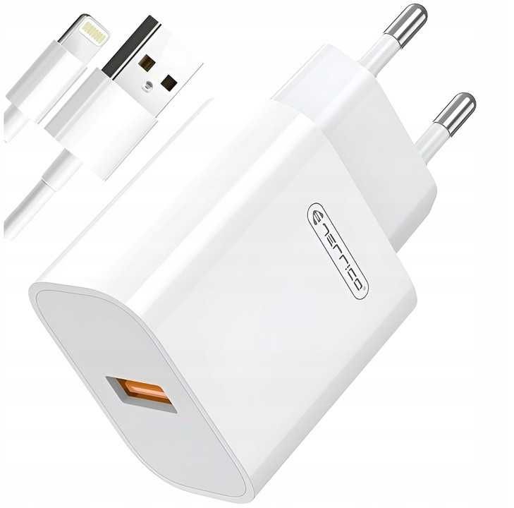 Szybka Ładowarka USB 22,5W QC3.0 + Kabel Lightning iPhone * Video-Play