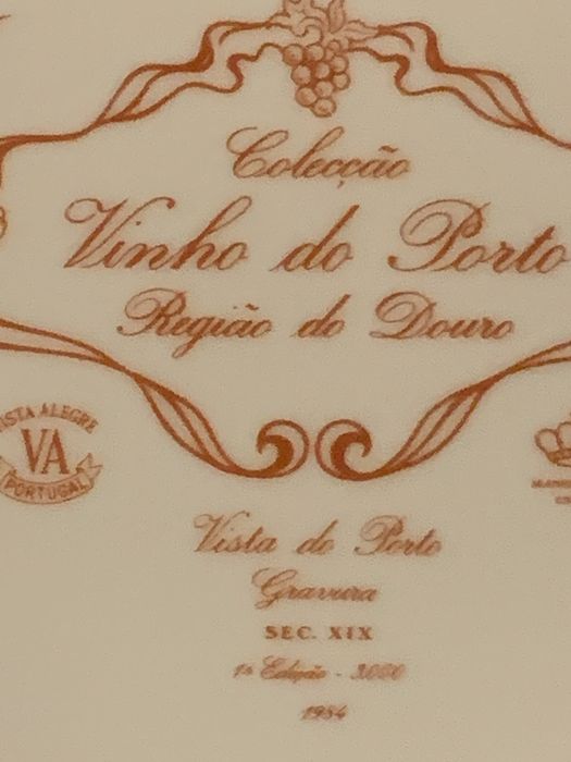 Prato decorativo Vista Alegre - Coleção Vinho do Porto