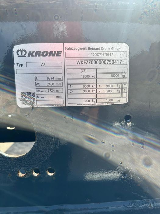 Przyczepa Krone BDF jumbo tandem