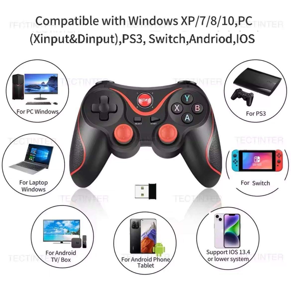Sprzedam nowy bezprzewodowy gamepad Bluetooth joystick Terios