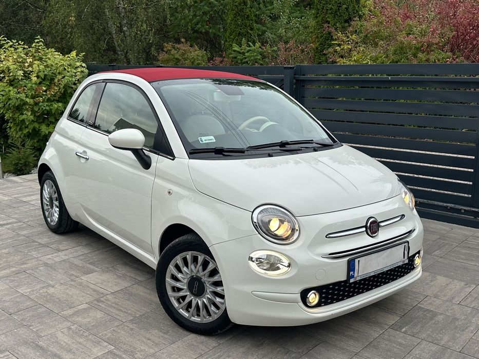 Fiat 500 Automat*Cabrio*Piękny**Czerwony Dach*32 Tyś km*Polecam**