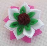 Kwiatki wstążki kanzashi