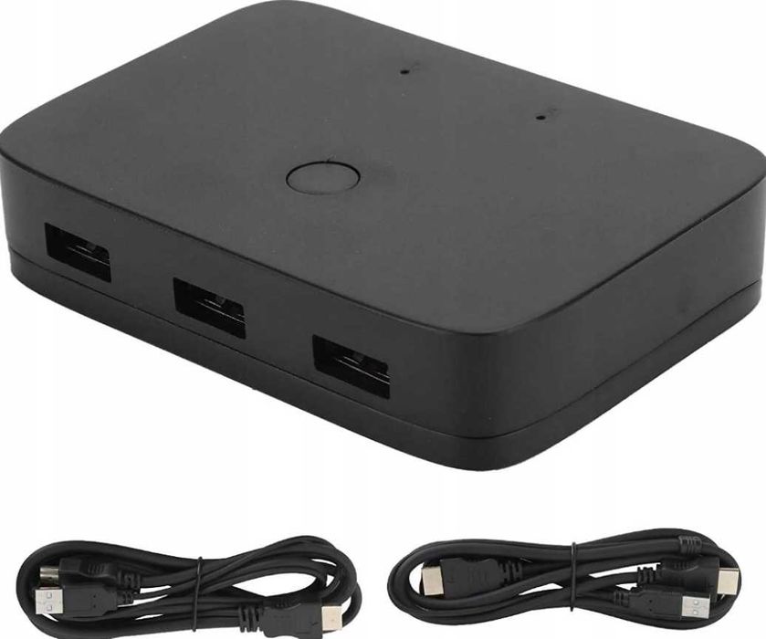 Przełącznik KVM HDMI 2x1 Switch 3xUSB +2 KABEL HDMI
