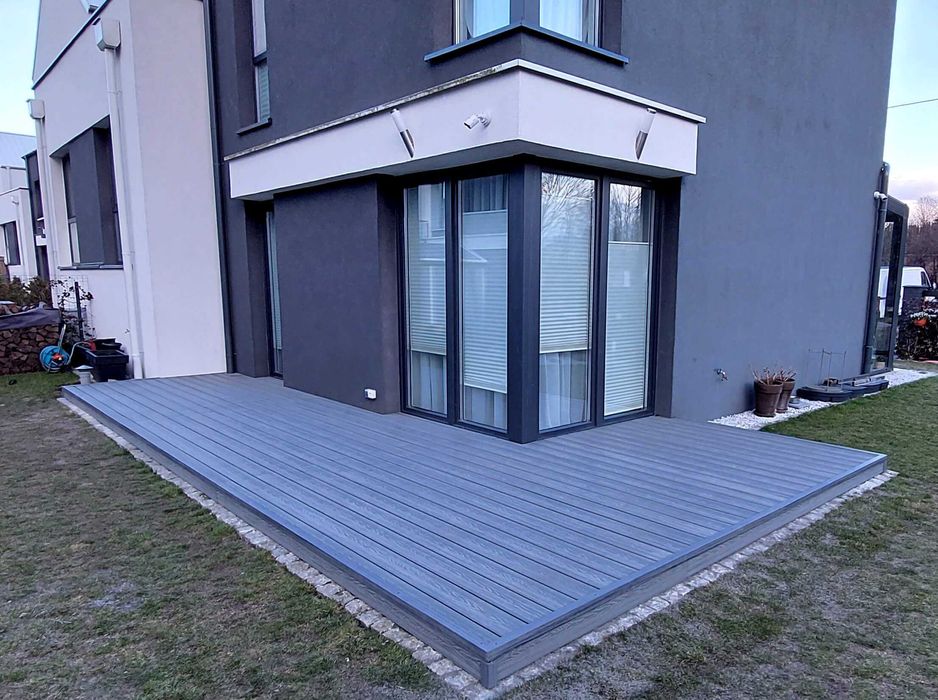 Deska tarasowa 3D kompozyt brąz, szary, antracyt deseń drewna różne dł