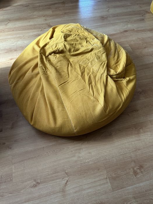Siedzisko puf żółte