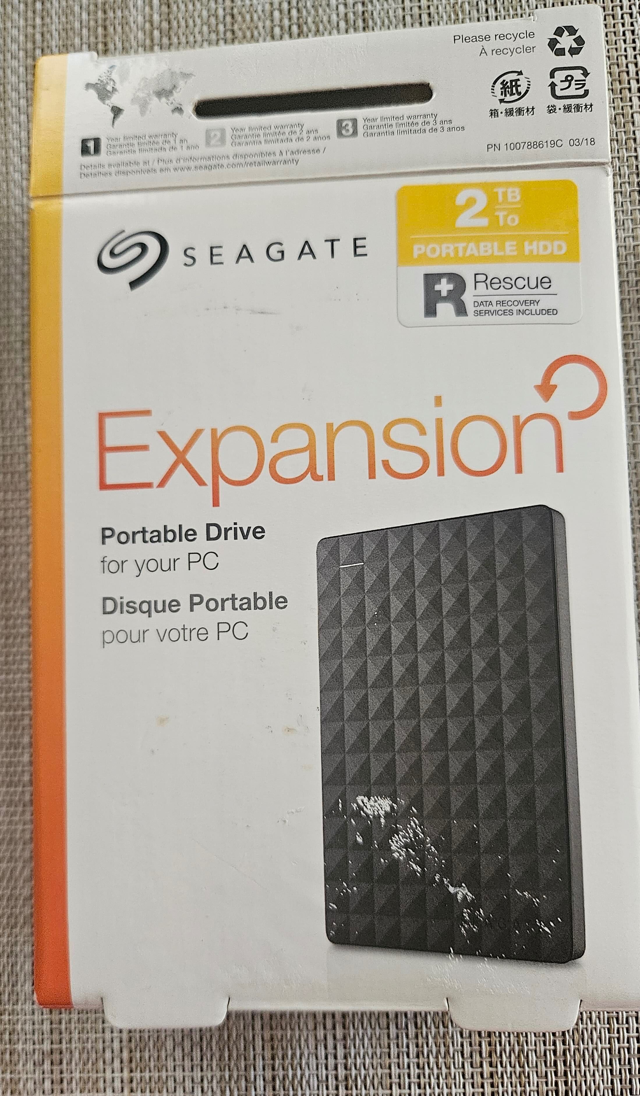 Dysk Seagate Expansion 2TB USB 3.0 2,5" – Używany, 100% sprawny