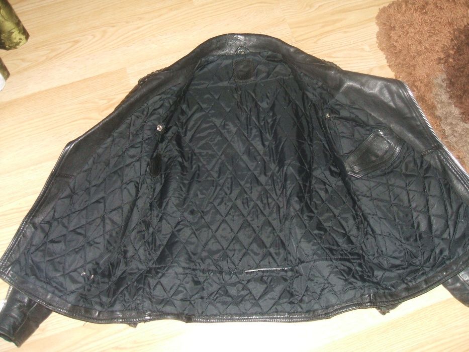 kurtka ramoneska skórzana .skóra 50 . m . czarna