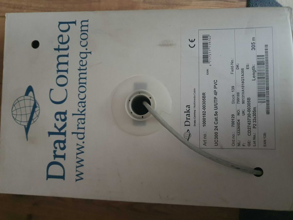 Draka Comteq Kabel skretka cat 5e 305m