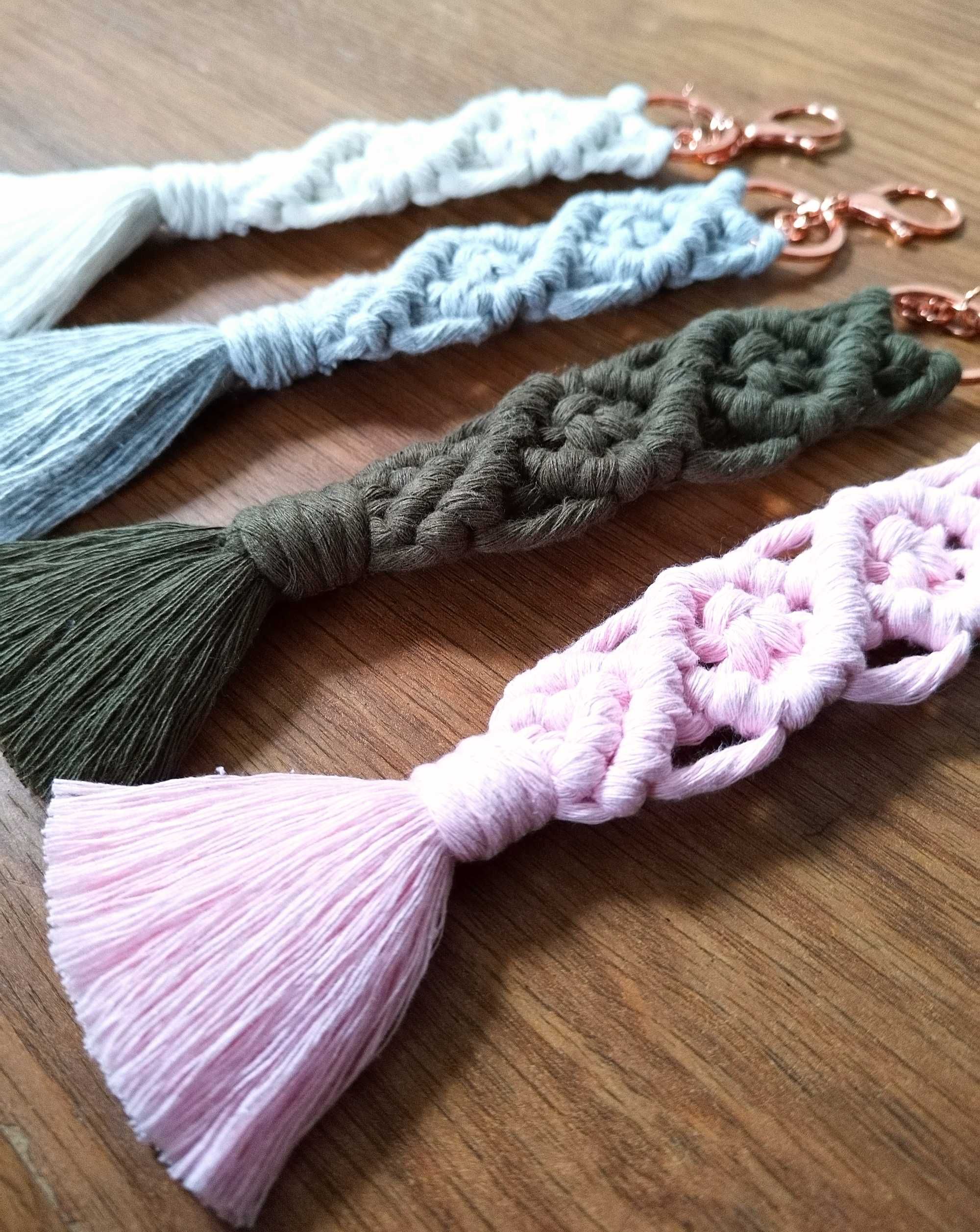 Brelok upominek dla gości weselnych BOHO MAKRAMA breloczek
