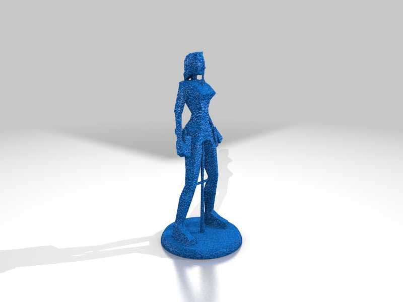 Lara Croft classic Statuetka figurka Druk 3d PLA biały Tomb Raider