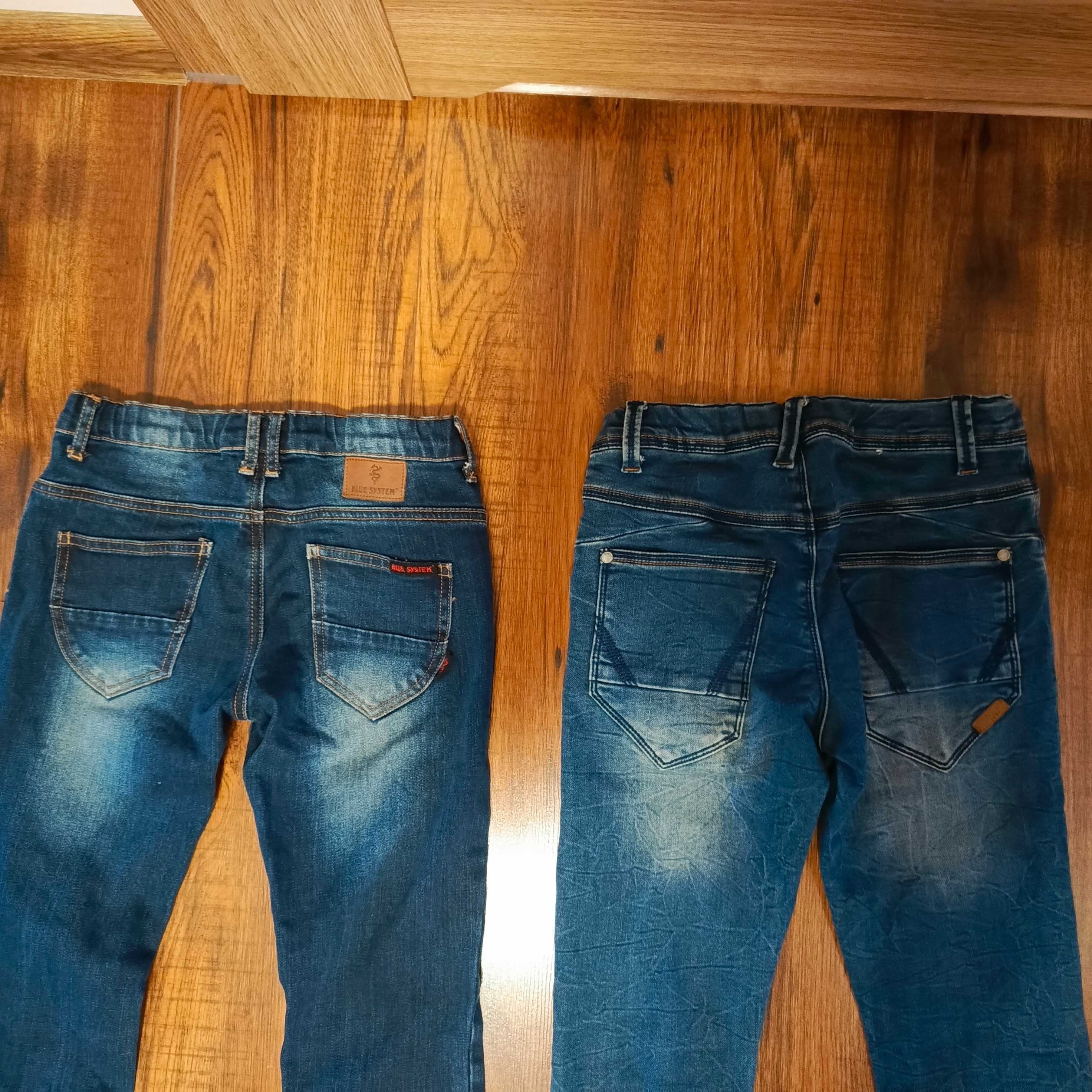 2x spodnie r.152 j.NOWE jeansy dla chłopca