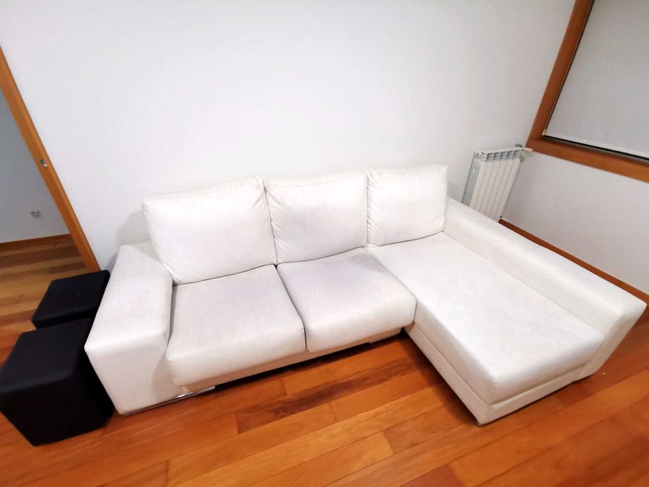 Sofá 3 lugares + chaise longue