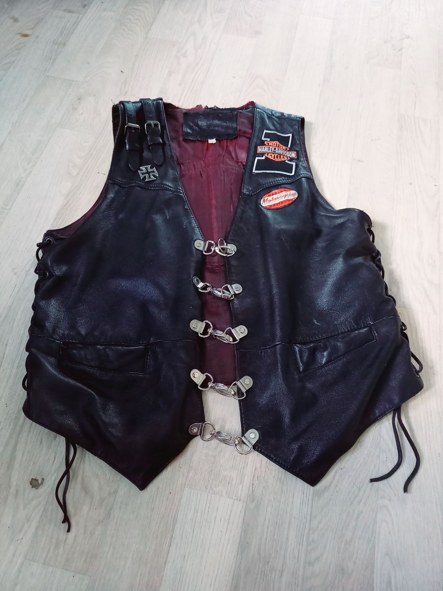 Kamizelka motocyklowa Harley Davidson rozmiar M skórzana
