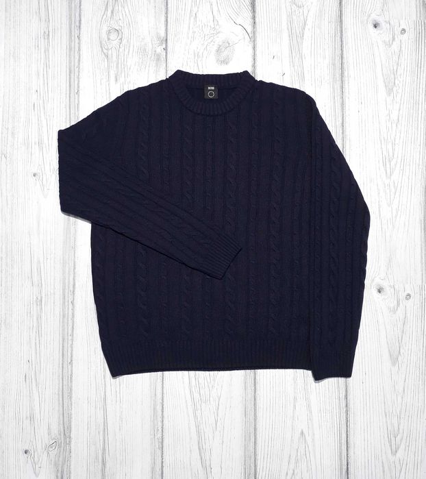 Шерстяна кофта Hugo Boss cable knit светр розмір M
