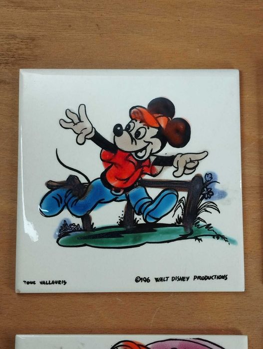 Lote de 6 Azulejos Vintage Disney