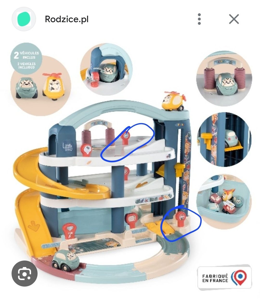 Garaż Smoby Vroom Planet Maxi – 3 poziomy, stan bardzo dobry!