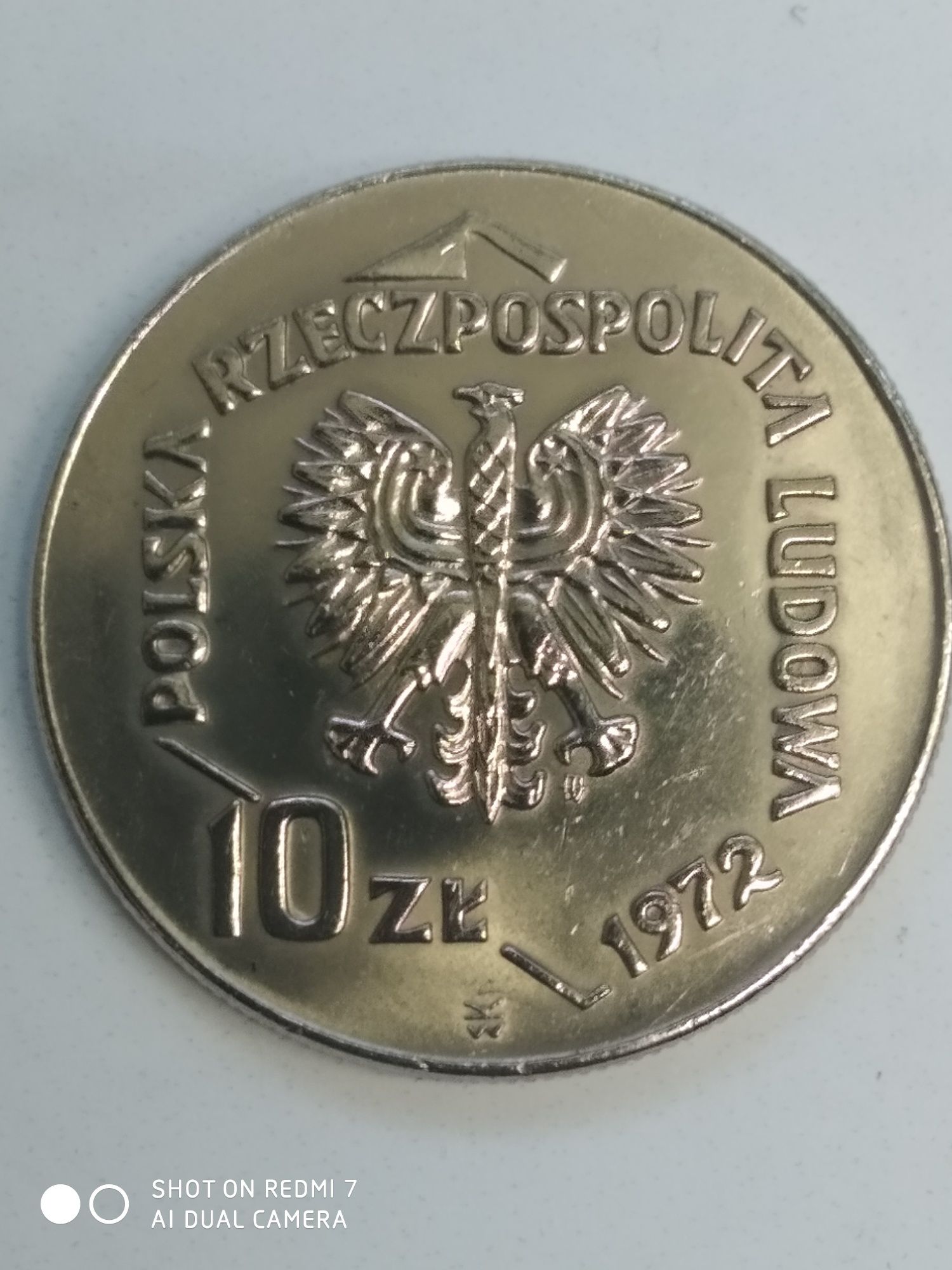 Moneta 50 lat portu w Gdyni 1972 miedzionikiel