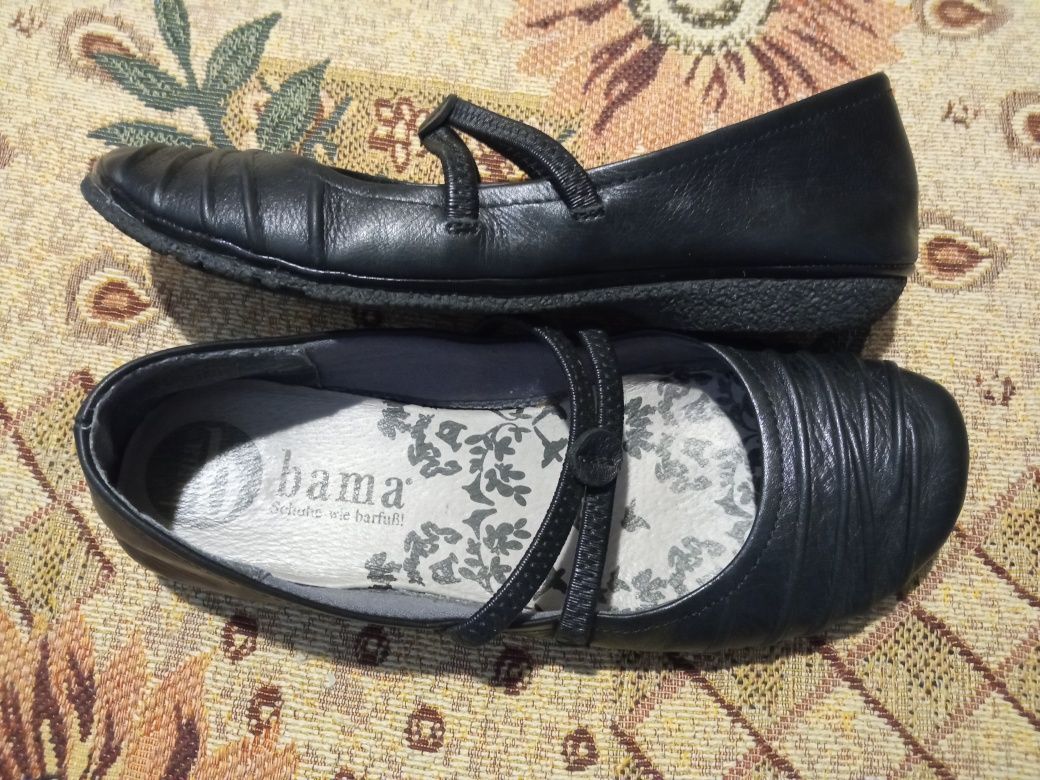 Шкіряні балетки Bama 38 чорні