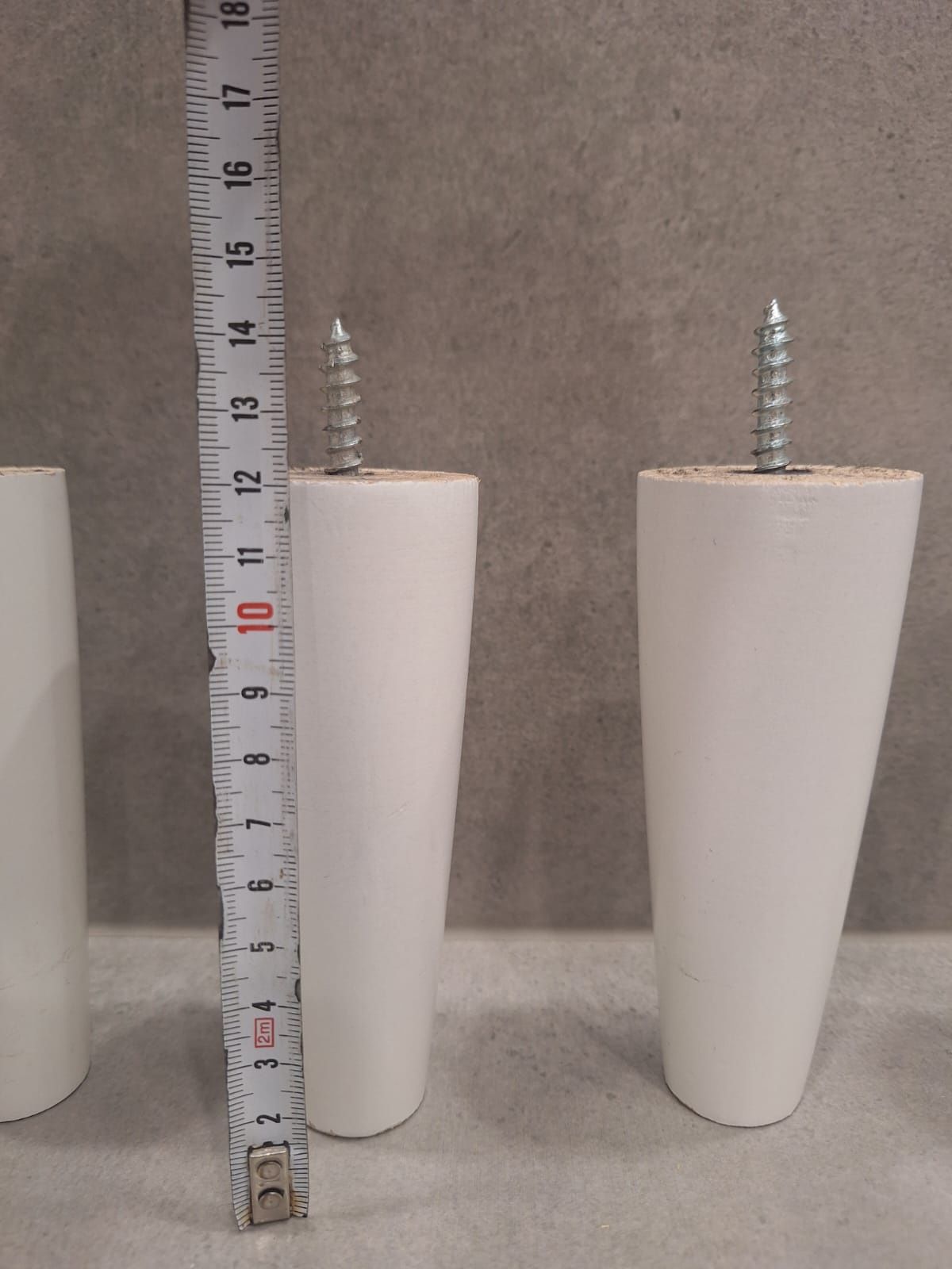 Noga drewniana nóżka biały 12cm 4 sztuki nogi nóżki