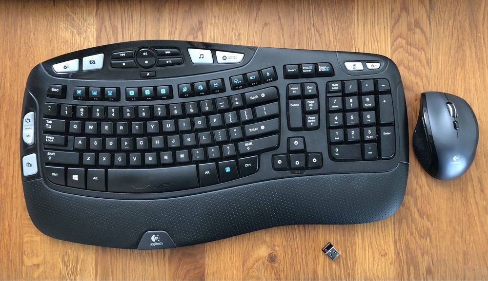 Logitech Wave Combo Plus MK560 klawiatura K350 mysz M705 Unifying USB
