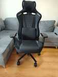 Ultradesk THRONE fotel biurowy / gamingowy  obrotowy czarny tkanina