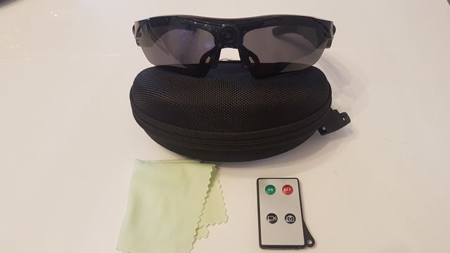 Sportowe okulary przeciwsłoneczne  z kamerą +pilot