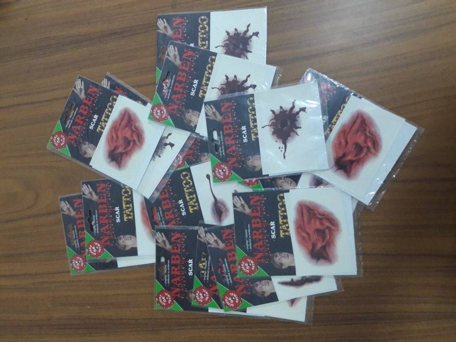 Tatuagens Cicatrizes e Feridas - Halloween