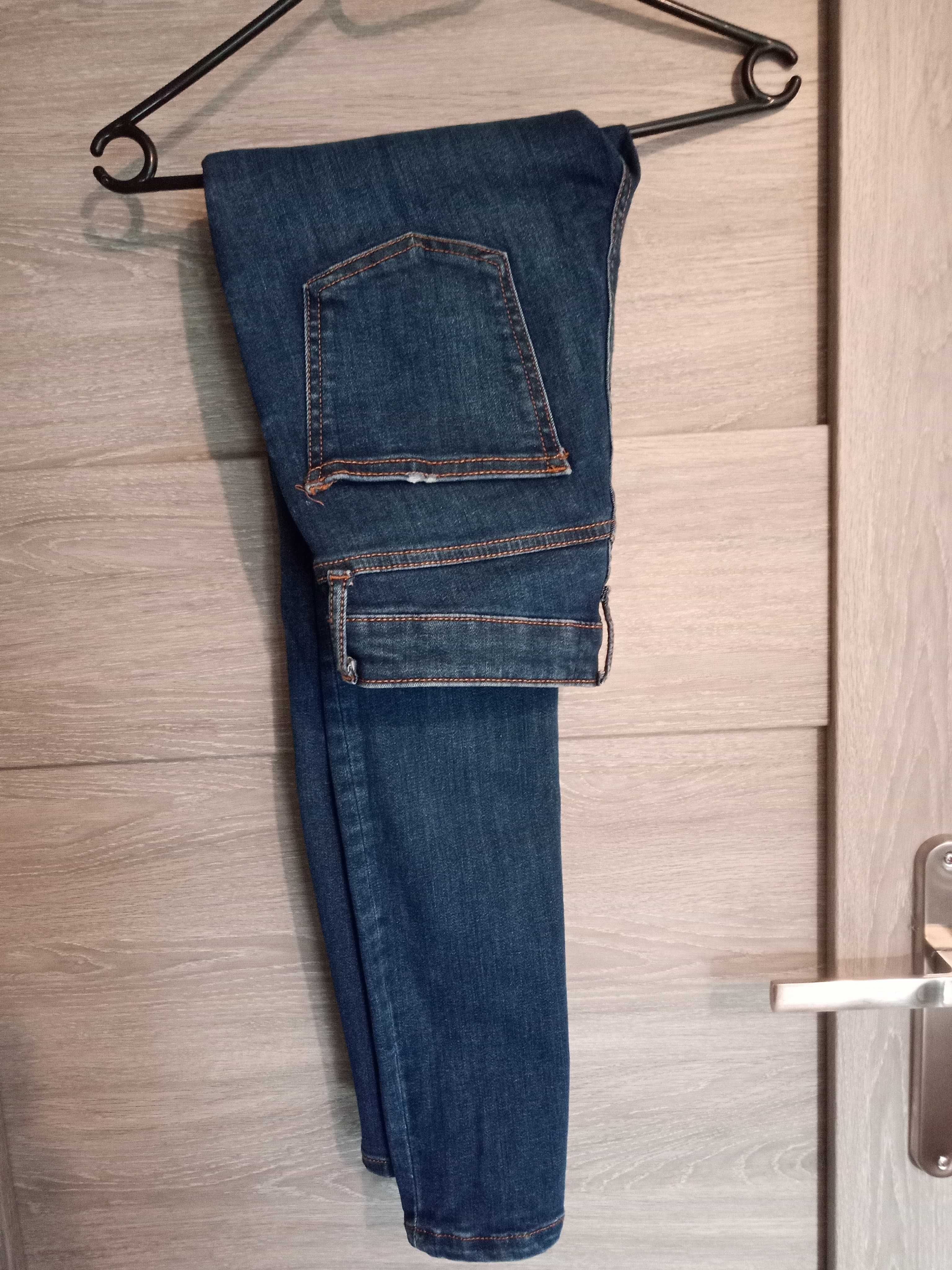 ZARA granatowe jeansy vintage 36