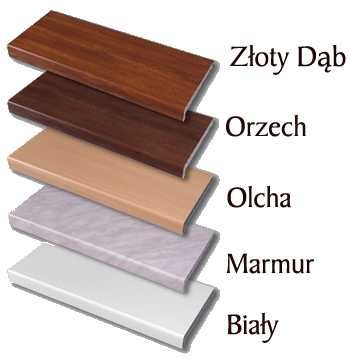 Parapet PCV Komorowy BIAŁY 25X100 CM