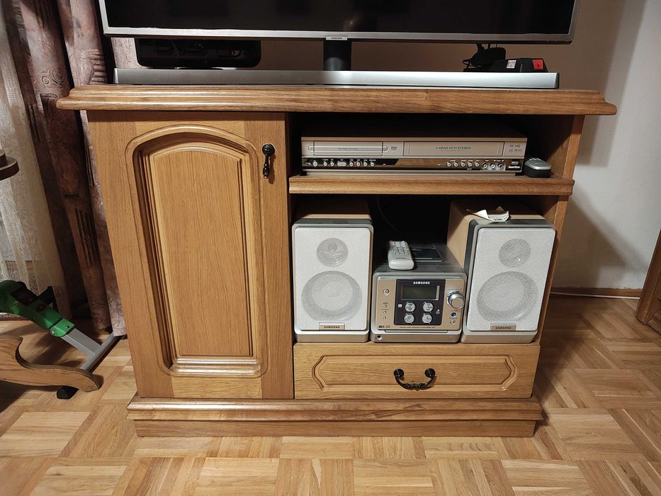 Szafka RTV dębowa 94x53x76