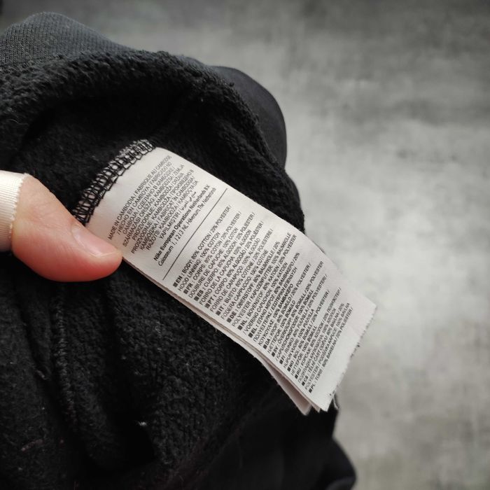 MĘSKA Bluza z Kapturem Hoodie Nike Just Do It Bawełna Czarna Nadruk