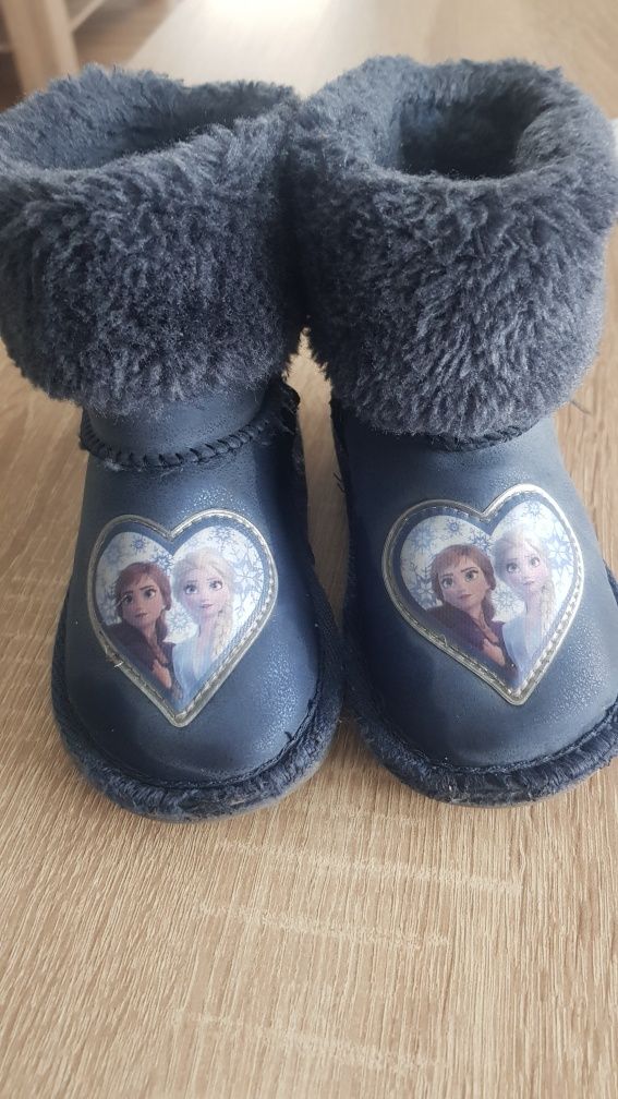 Buty kozaki kozaczki zimowe elsa i anna 24