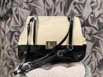 GINO ROSSI torebka damska black&cream