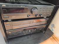 Zestaw JVC amplituner, CD, magnetofon, radio